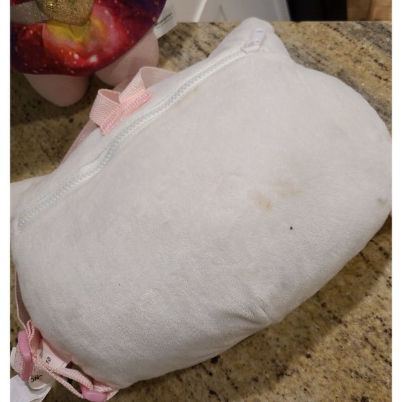 Hello Kitty Fiesta Galaxy Space & Plush Head White Back Pack. Pink White Gold - Picture 3 of 12